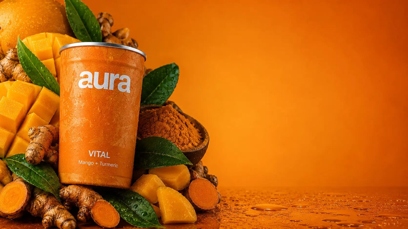 aura Vital. Mango and turmeric, blended fresh