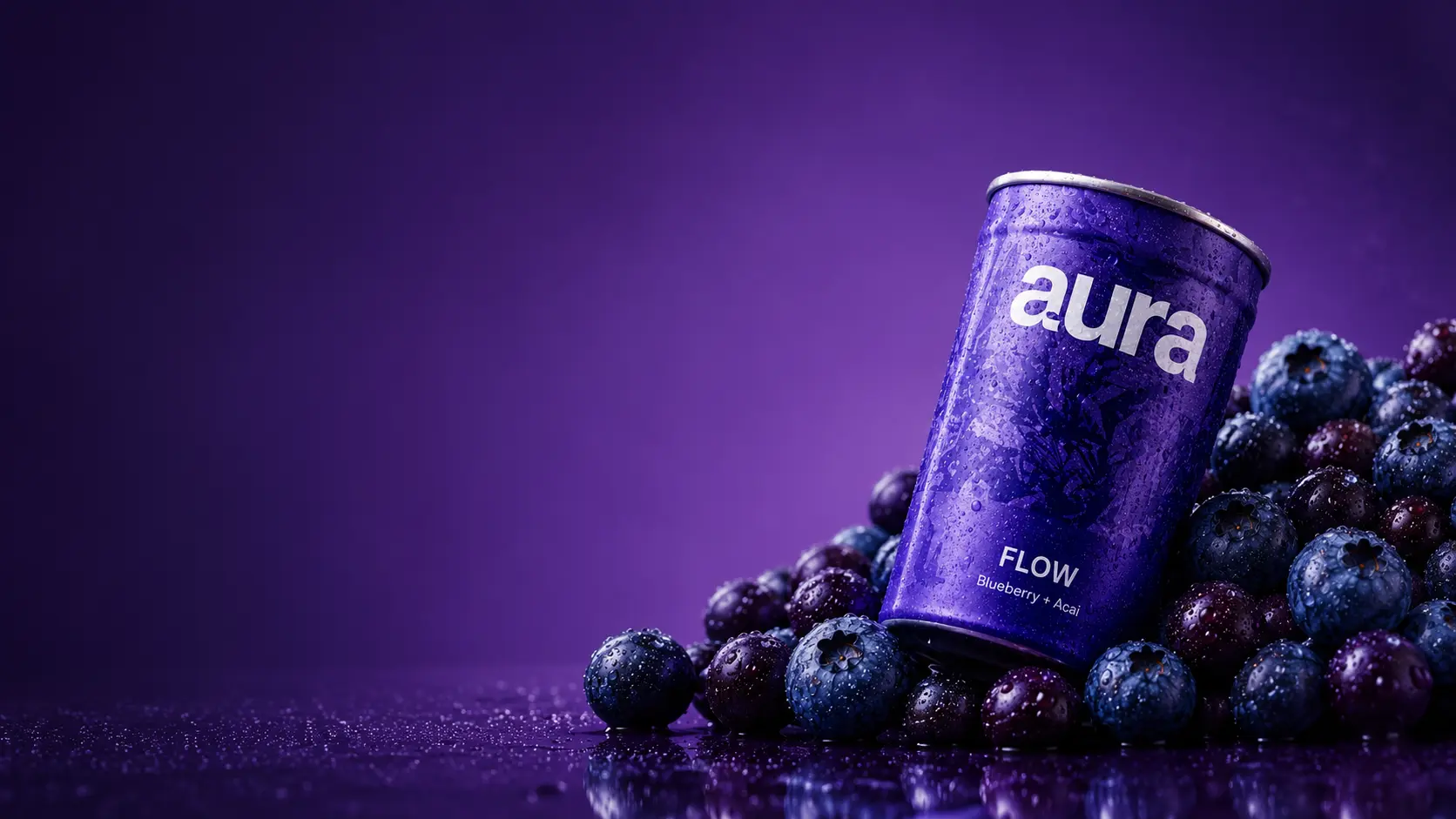 aura Flow. Blueberry and açai, blended fresh